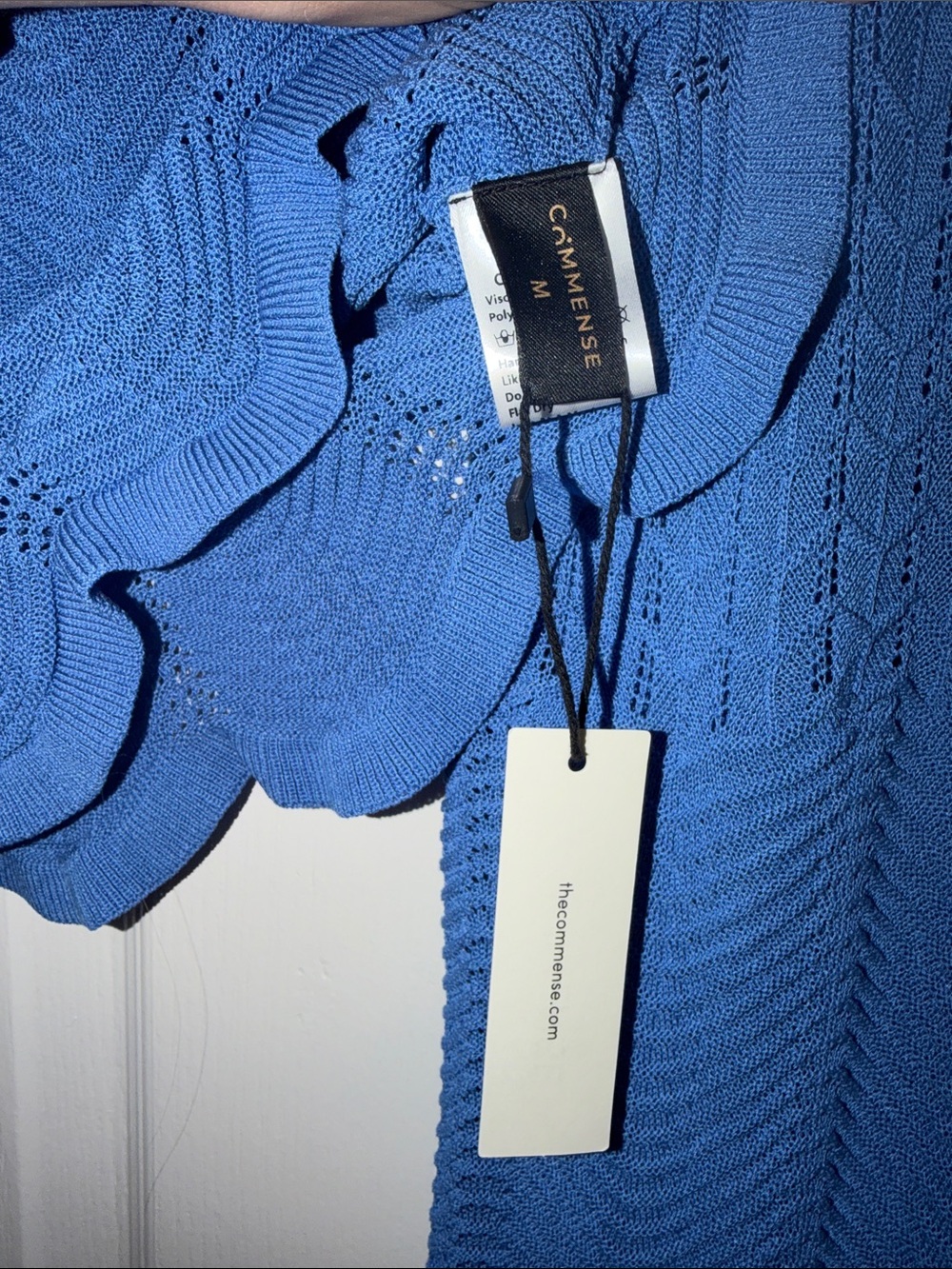 NWT Commense Med: Blue Knit Two-Piece Tank and Maxi Skirt Set - Picture 3 of 6